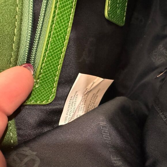 Steve Madden Kelly Green Purse Chain Shoulder Bag Faux Suede Flip Top Gold Quilt - Picture 10 of 11